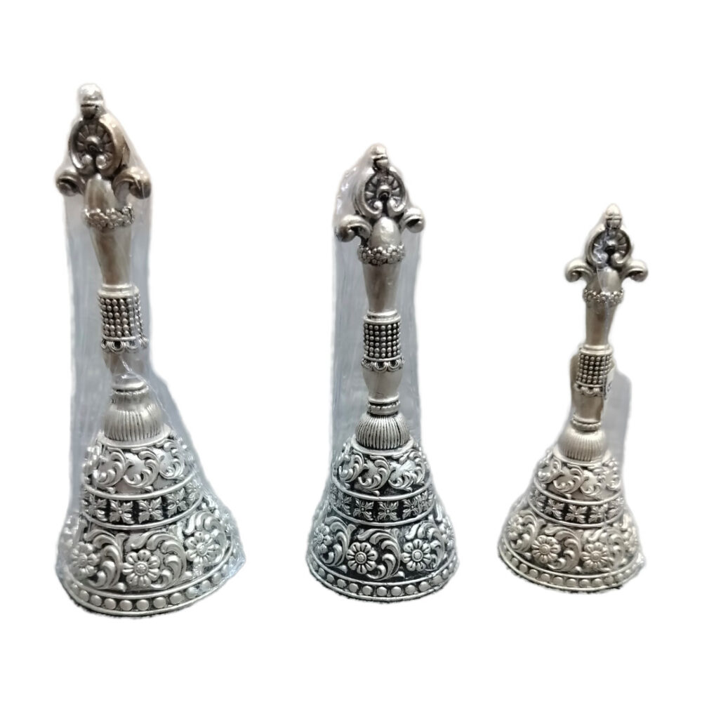 SILVER POOJA GANTI / BELL - Image 2