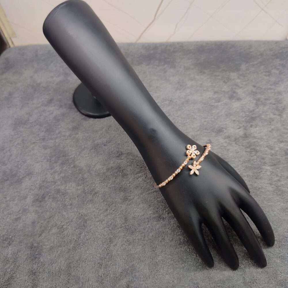 SILVER ITALIAN ROSE GOLD  BRACELET