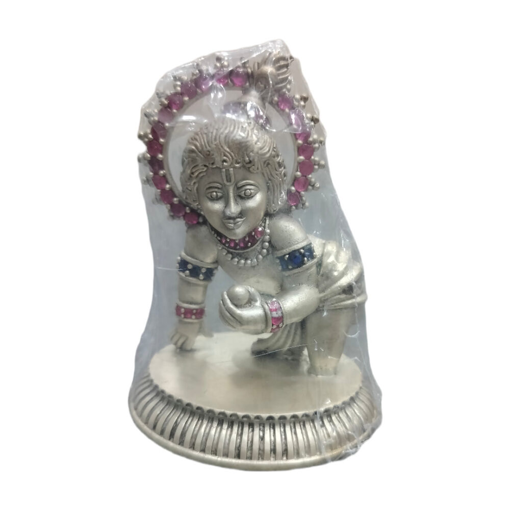 PURE SILVER ACTIQUE 3D LADDU GOPAL IDOL